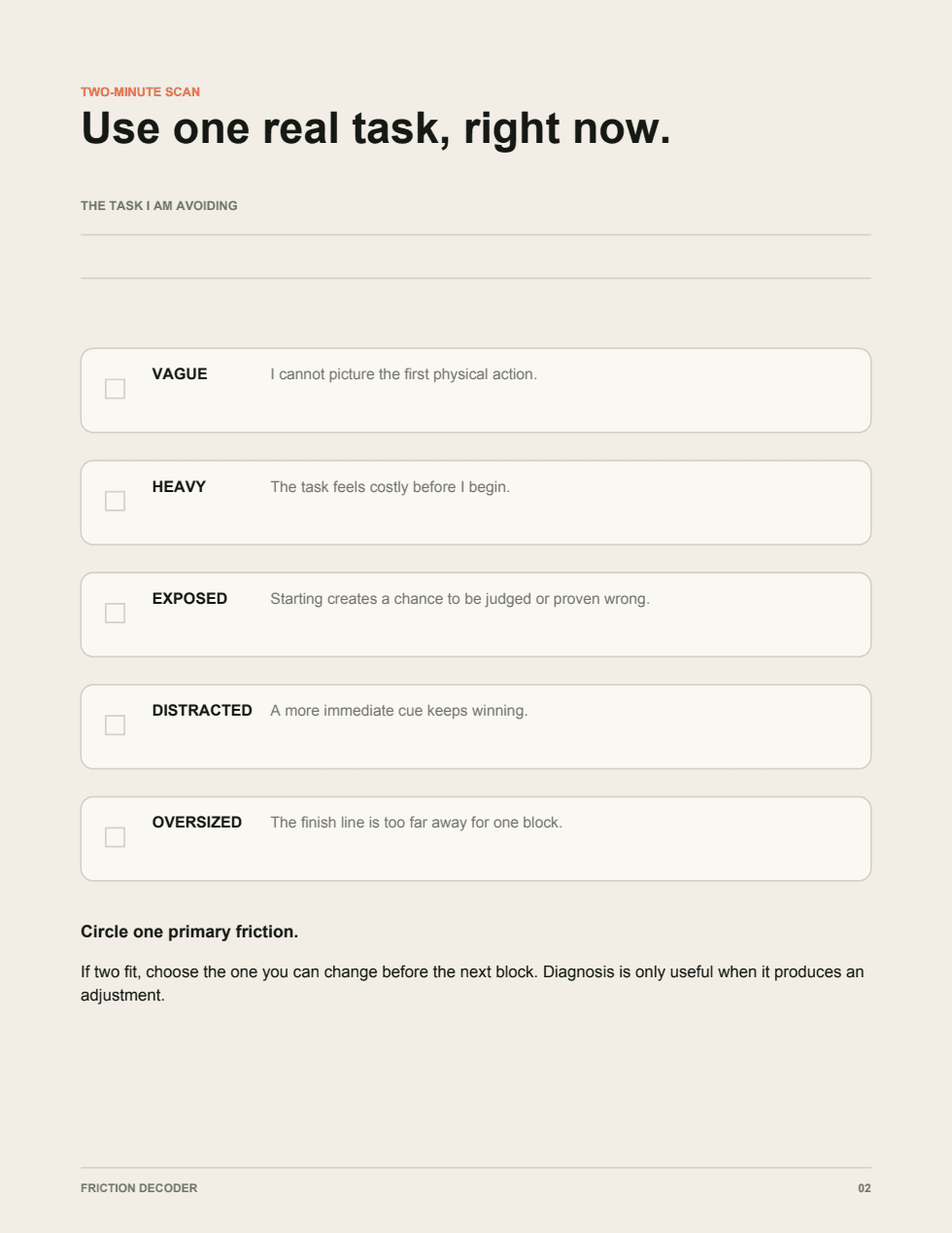 Preview of Friction Decoder Workbook